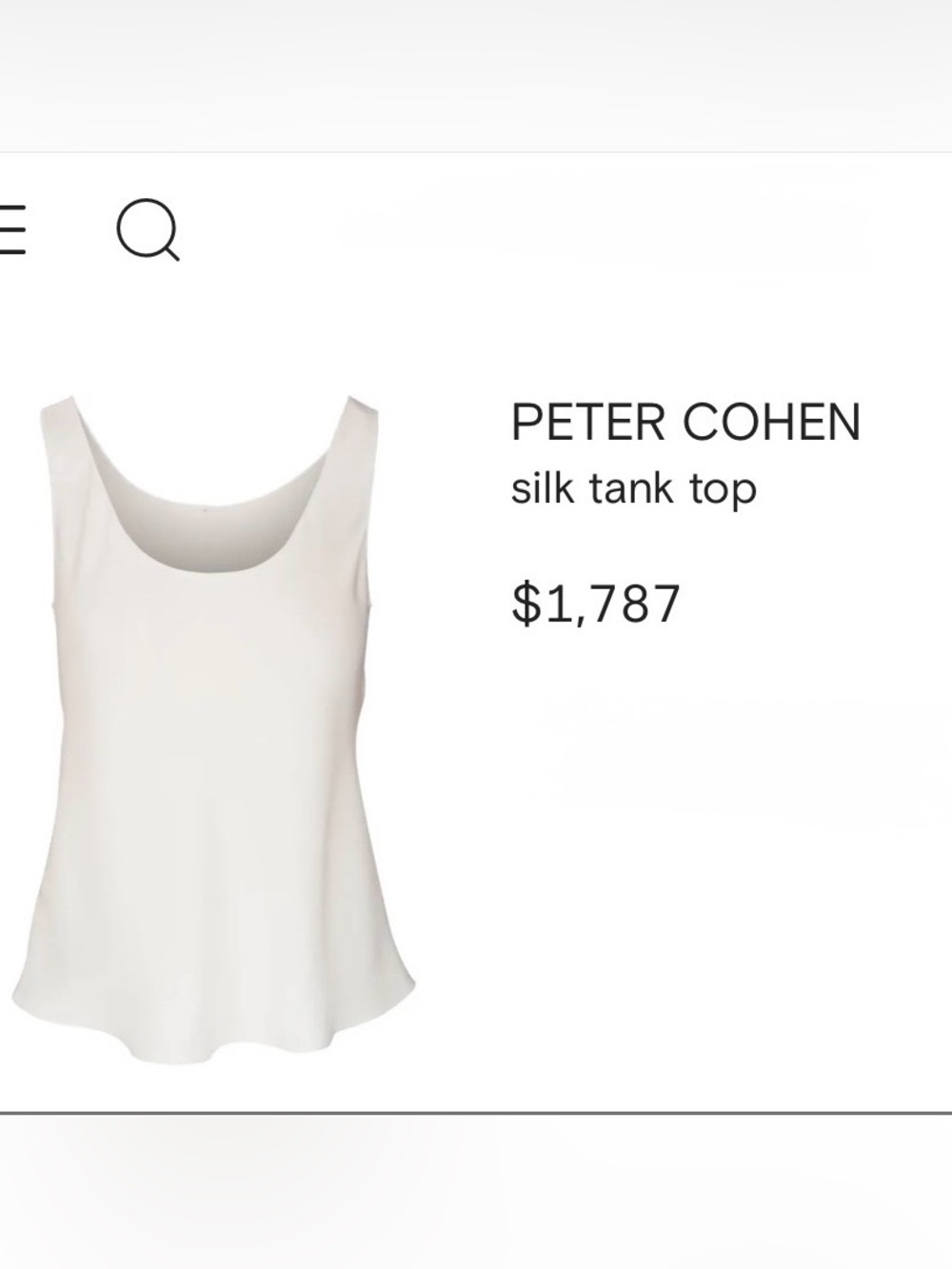 Peter Cohen 100% Silk Sleeveless Scoop Neck Tank Top - Cream Sz Medium - Picture 11 of 11